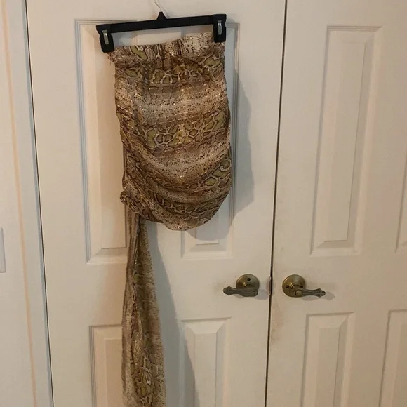 ROCOCO SAND Rhea Mini Skirt set in Snake Multi - Picture 13 of 16